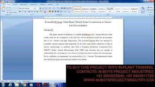 Extended Kalman Filter Based Mobile Robot Localization in Indoor Fire Environments