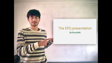 A* EPQ student presents his past project