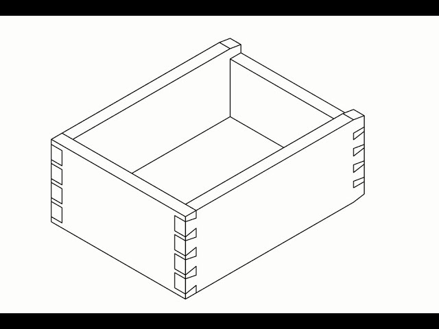 Vectorworks: Massiver Schubkasten mit offener Zinkung