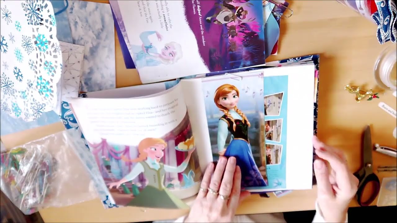 Little Golden Book~ FROZEN❄STILL WORKING ON IT ~ Pages Glued In Extra Papers Placed ~PLAYLIST MADE❄