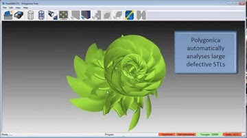 Polygonica software healing a defective STL file