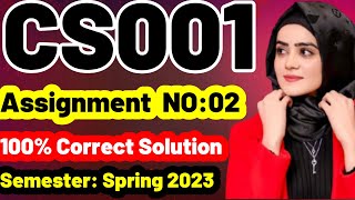 cs001 assignment 2 solution 2023/cs001 assignment 2 2023/cs001 assignment no 2 solution 2023 Profile