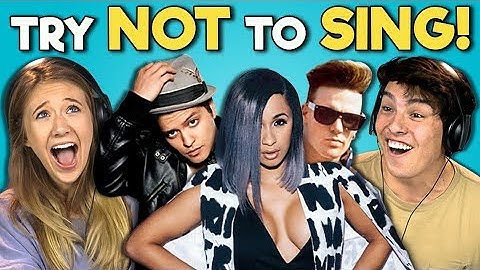 TEENS REACT TO TRY NOT TO SING ALONG CHALLENGE (Their Favorite Songs)