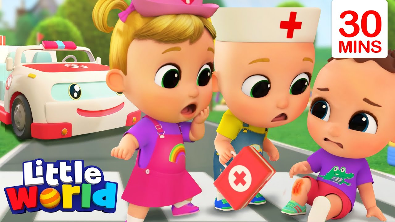 Wheels On The Ambulance | Nina and Nico + More Kids Songs \u0026 Nursery Rhymes by Little World