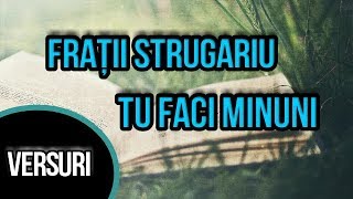 Video thumbnail of "Frații Strugariu-Tu faci minuni (Versuri)"