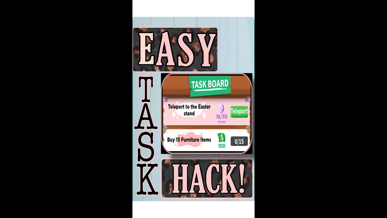 Adopt Me Hack | Task Board Adopt Me $Easy Money$ 