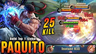 25 Kills!! Legendary Paquito Deadly Offlaner!! - Build Top 1 Global Paquito ~ MLBB screenshot 3