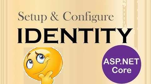 Identity Setup Database First Asp.net core