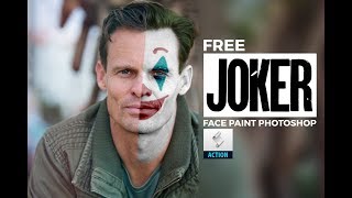 Freebie Joker (Joaquin Phoenix) Face Effect Photoshop Action   How to Use screenshot 4