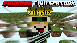 Parkour Civilization But Every Time They Say PARKOUR It Gets FASTER