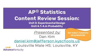AP Statistics Content Review Session #2