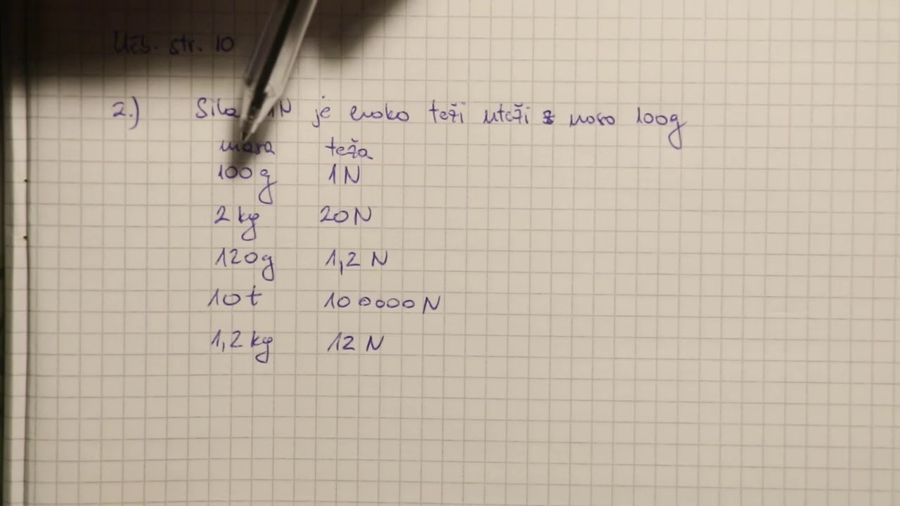 Sile in Merjenje sil