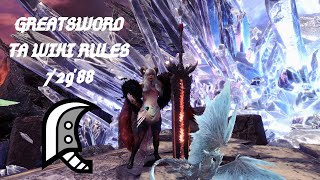 Mhworld Iceborne Arch Tempered Velkhana Ta Wiki Rules Greatsword Solo 072988