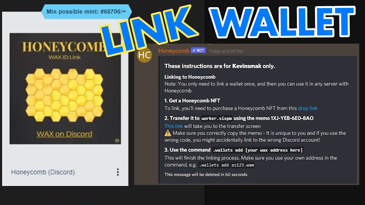 How To Link Wax Wallet With Honeycomb Wax in Discord