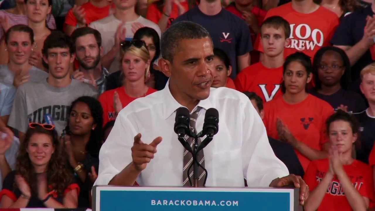 President Obama in Charlottesville, VA:  
