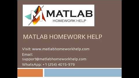 Matlab Homework Help