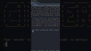 Caesar Cipher cryptography using python #python #shorts