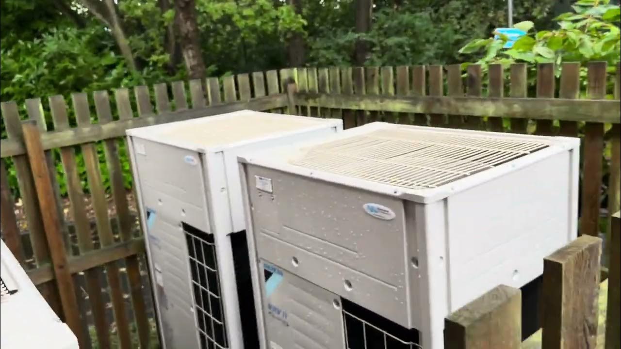 Daikin VRV IV Condensers Running - YouTube