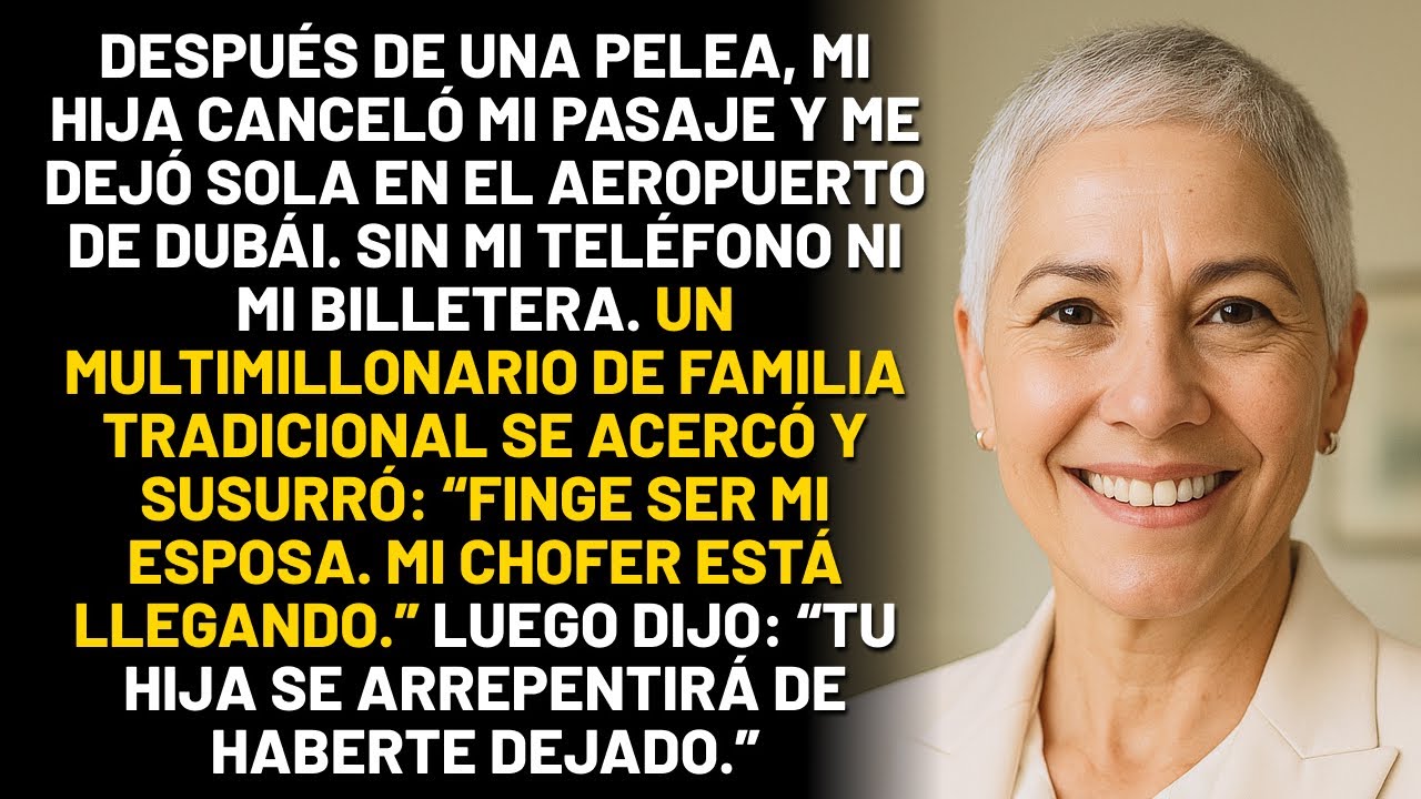 Mi hija me abandonó sin un centavo en Dubái. Me dijo: “Buena suerte.” Luego, un multimillonario…