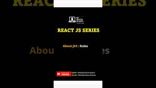 JSX Rules | React JS series #reactjs #shorts