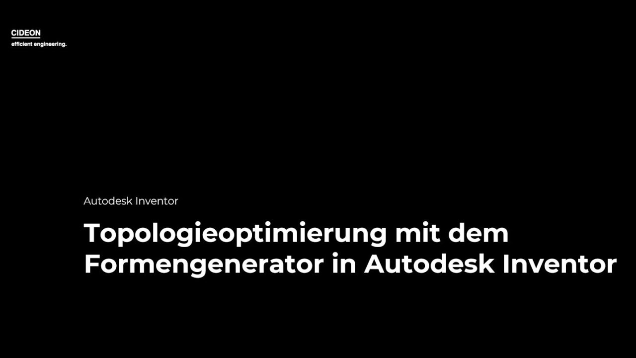 Topologieoptimierung Mit Dem Formengenerator In Autodesk Inventor