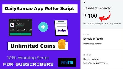 💥₹15+₹15 DailyKamo App| Coin Adding Script 😱 || Task Bypass Script🔥|| Money Making App | #NazeerTech
