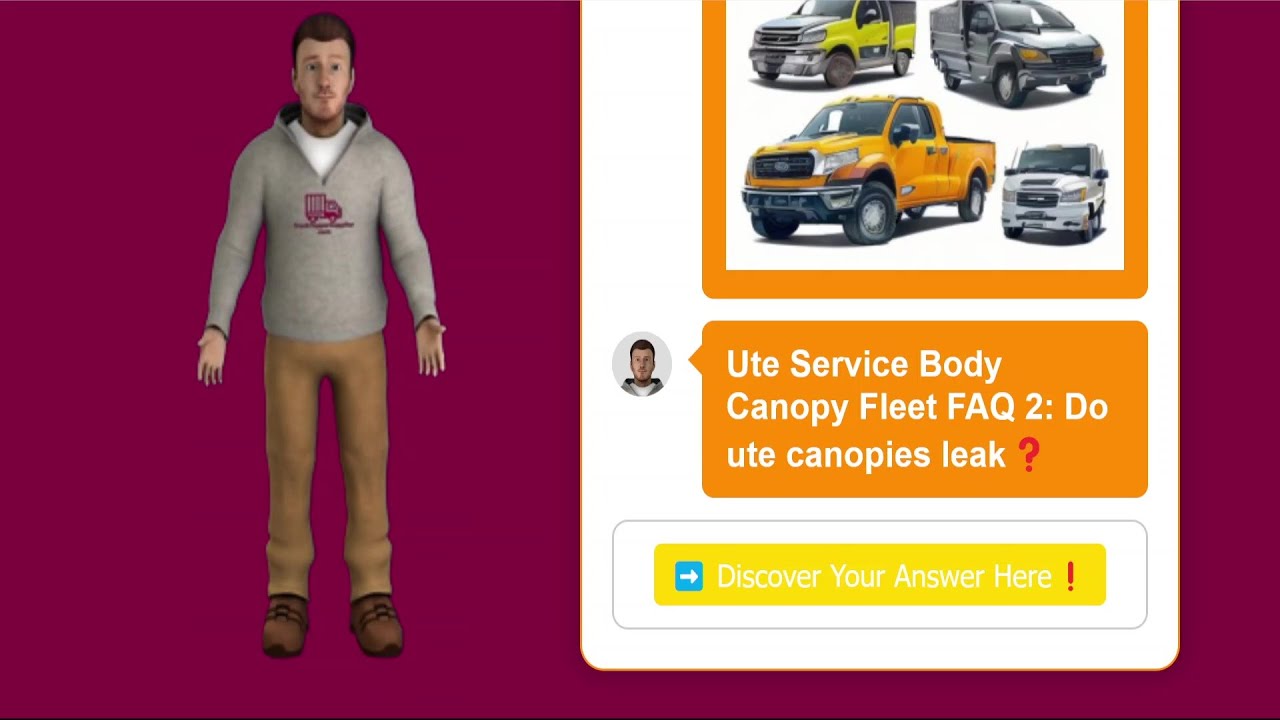 Ute Service Body Canopy Fleet FAQ 2: Do ute canopies leak❓ by TruckTopperSupplier.com