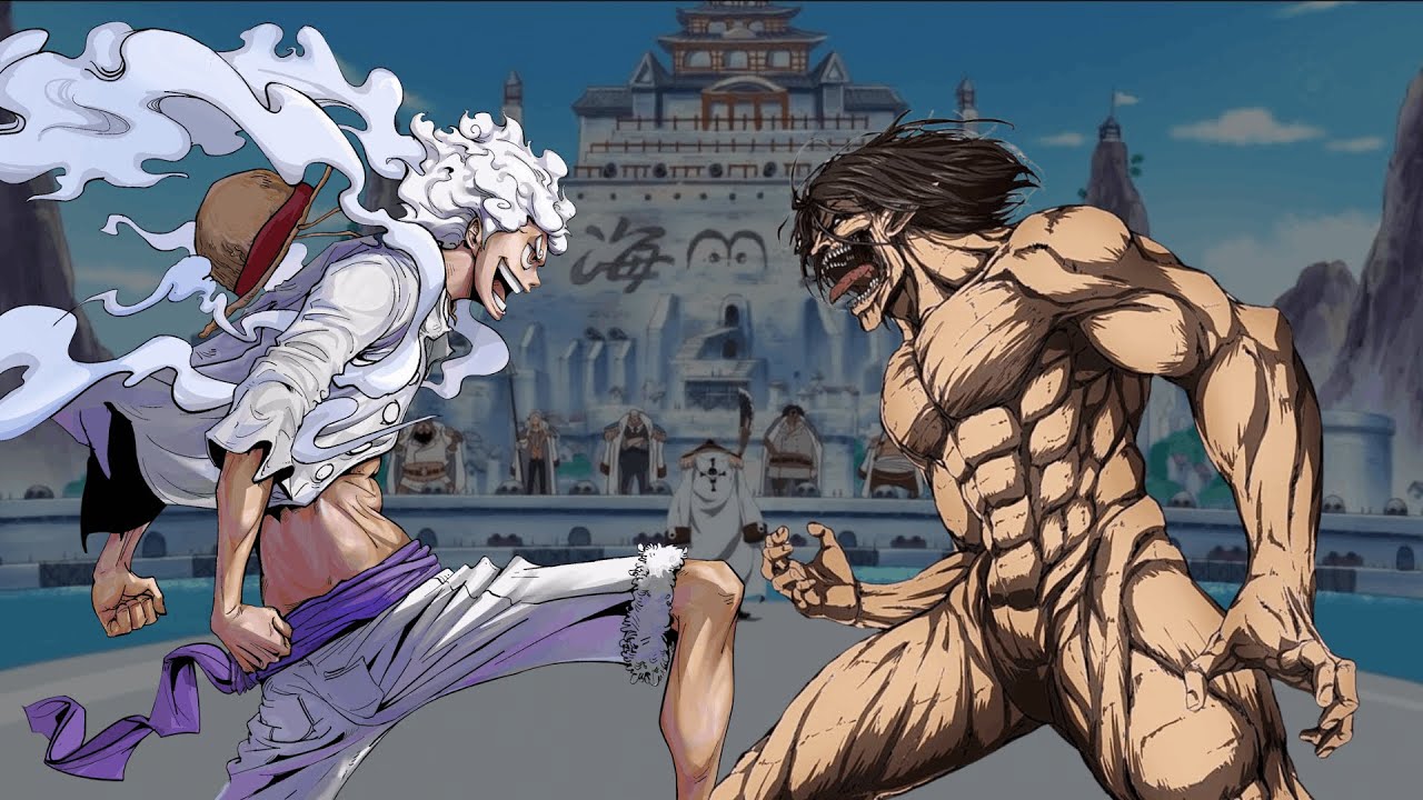 LUFFY 5TH GEAR VS EREN YEAGER... WHO WILL WIN? | Sun Nika God vs Founding Titan | MUGEN Anime Fight
