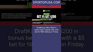 Use DraftKings promo code to get $200 bonus bets instantly for Nuggets-Raptors, Knicks-.. #shorts