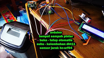 SMART TRASH BIN ARDUINO (Tempat Sampah Pintar Buka Otomatis) Sensor PIR dan HC-SRF04