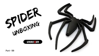 S2S | 3D Spider Metal Logo | Emblems Badges Decal for Car & Bike | Unboxer