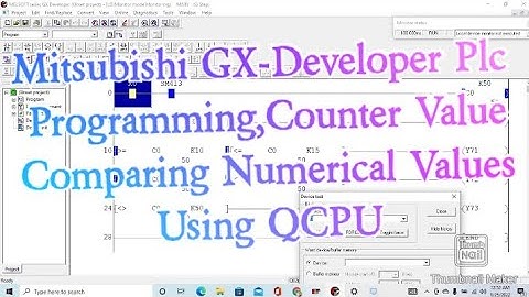 Mitsubishi GX-Developer Plc Programming Counter Value Comparing Numerical Values Using QCPU