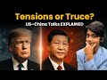 “Tensions or Truce? The Truth Behind the Latest US–China Talks ⚡”#USChinaTalks #PowerPolitics