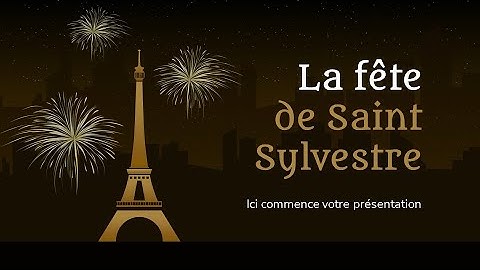 Free French New Year’s Eve PowerPoint Template & Google Slides Theme