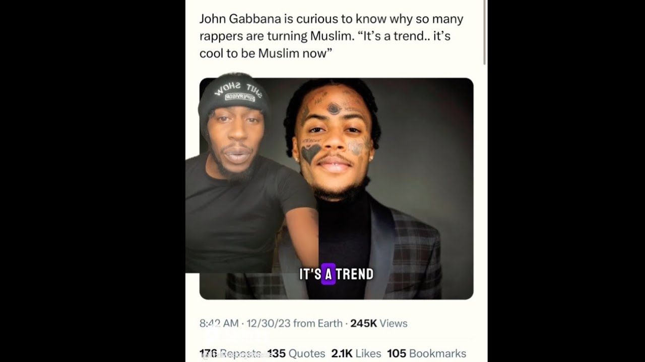 John Gabbana is curious to know why so many rappers are turning Muslim ...