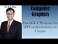 OpenGL C Program for 2DTransformations on Ubuntu