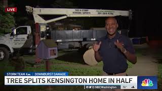 Tree splits Montgomery County home in half after storm | NBC4 Washington