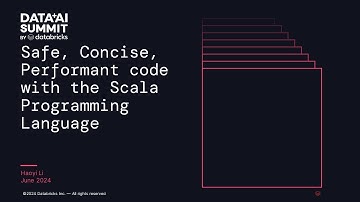 Safe, Concise, Performant code with the Scala Programming Language
