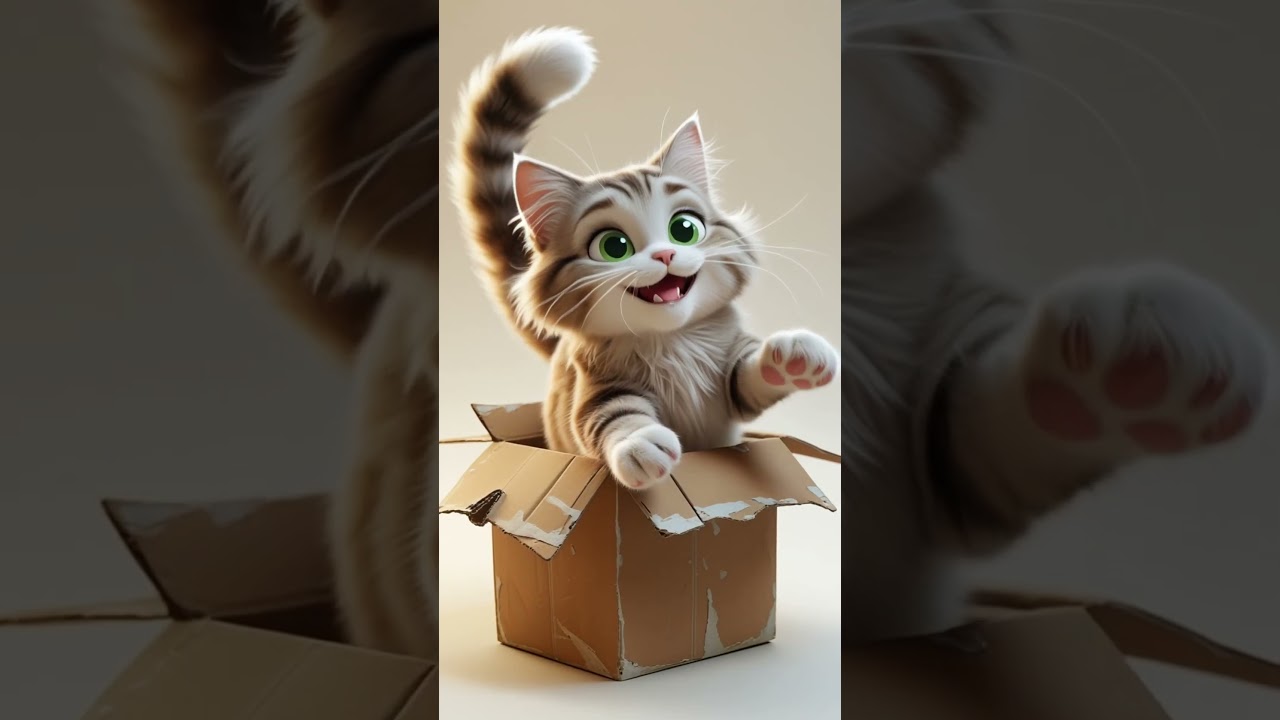 😹📦 Cat vs Box! | Ai animated 