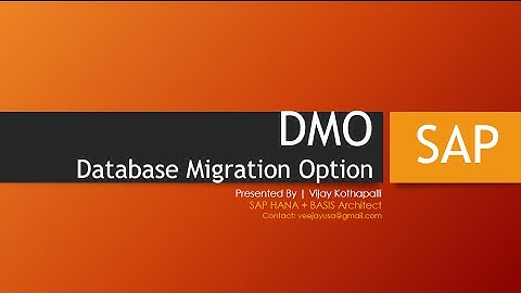 DMO - What is SAP HANA Database Migration Option DMO?