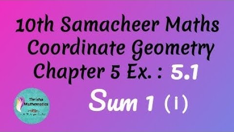 10th Samacheer Maths Chapter 5 Exercise 5.1 sum 1( i )