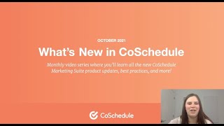 October 2021 What's New in Marketing Suite