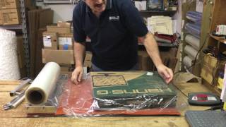 Wrapping oversized items with The National Shrinkwrap System