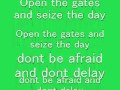 Newsises Seize the day lyrics!