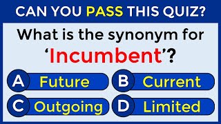 Synonyms Quiz: 97% CANNOT SCORE 25/25 | #challenge 44