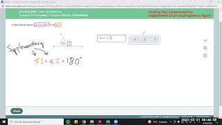 Laws of sin and cos 6 2 Finding the complement or supplement of an angle given a figure