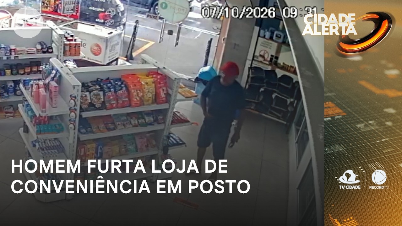 Homem furta loja de conveniência em posto de combustíveis na capital | Cidade Alerta CE