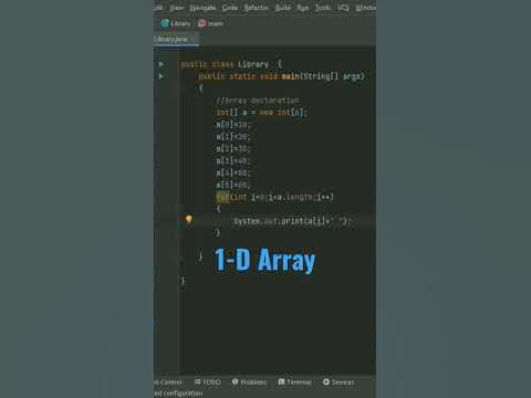 one dimensional array declaration in java - YouTube