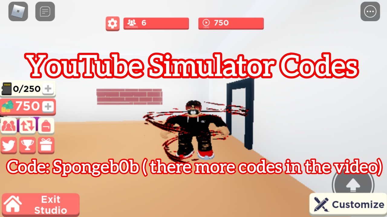 YouTube Simulator Codes