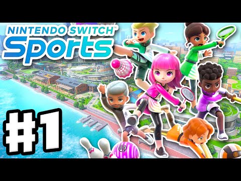 Nintendo Switch Sports - Gameplay Part 1 - Volleyball! Badminton! Bowling! Soccer! Chambara! Ten